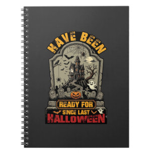 Caderno Espiral Túmulo de Casa Assombrada de Halloween Já Pronto