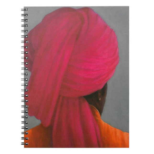 Caderno Espiral Turbante cor-de-rosa (Frente)