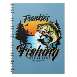 Caderno Espiral Turnê de Pesca Personalizada Truta de Anglas de Pe