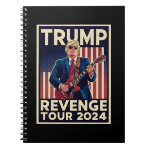 Caderno Espiral Turnê de Vingança de Trump 2024 Eleição Política 2