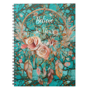 Caderno Espiral Turquesa Dream Catcher