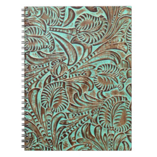 Caderno Espiral Turquesa e Chocolate Arrefecidos Impressão Ocident