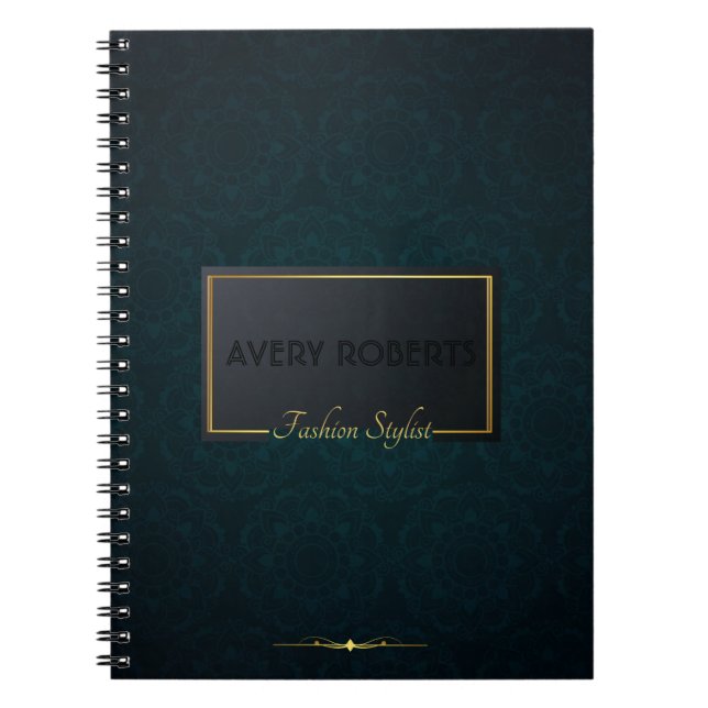 Caderno Espiral Turquesa Elegante Elegante (Frente)