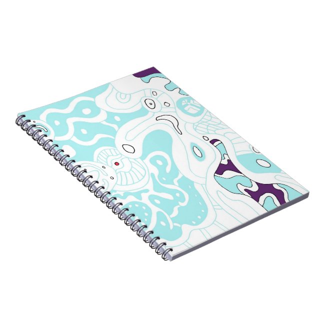 Caderno Espiral "Turquesa Space" do lado esquerdo (Lado Direito)