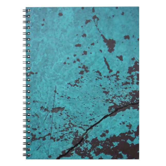 Caderno Espiral Turquoise Blue Rusted (Frente)