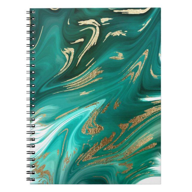 Caderno Espiral Turquoise Marble (Frente)