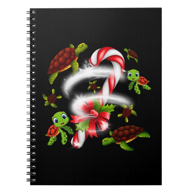 Caderno Espiral Turtle Gift | Doces de Tartaruga Doce Natal (Frente)