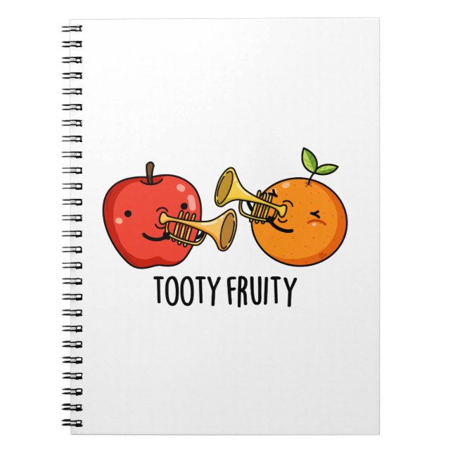 Caderno Espiral Tuti Fruti Piada de Músico Fruta Engraçada (Frente)