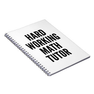 Caderno Espiral Tutor de Matemática de Trabalho do duro