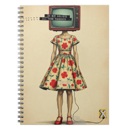 Caderno Espiral TV Lady Portrait Notebook