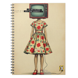 Caderno Espiral TV Lady Portrait Notebook