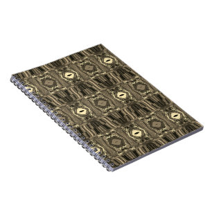 Caderno Espiral Twirlers Coloridos P & P Meia-Brick Sepia abstrato