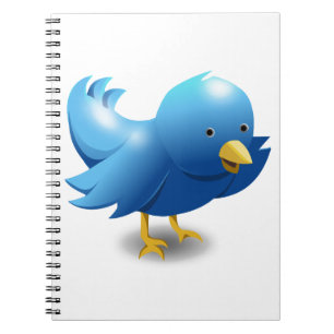 Caderno Espiral Twitter BIRD logotipo