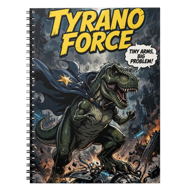 Caderno Espiral Tyranno Force: Tiny Arms, Big Problem! (Frente)