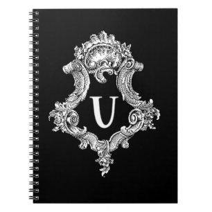 Caderno Espiral U Monograma inicial