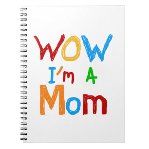 Caderno Espiral Uau, eu sou uma mãe T-shirts e GIfts