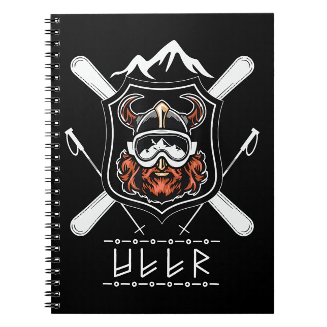Caderno Espiral Ullr God Archery Norse Hunting Viking Vintage Gift (Frente)
