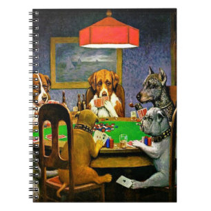 Caderno Espiral Um Amigo na Necessidade, Cães Jogando Poker,