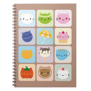 Caderno Espiral Um Ano de Gatos Fofos