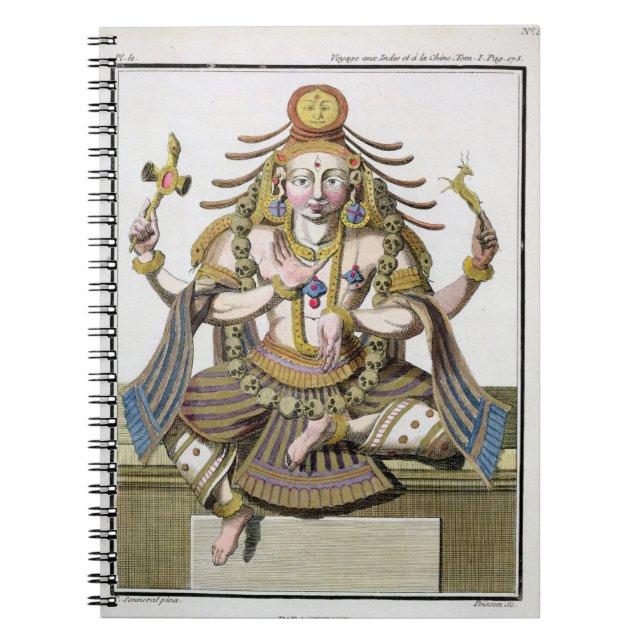 Caderno Espiral Um aspecto de Shiva, 'da viagem Indes auxiliar e (Frente)