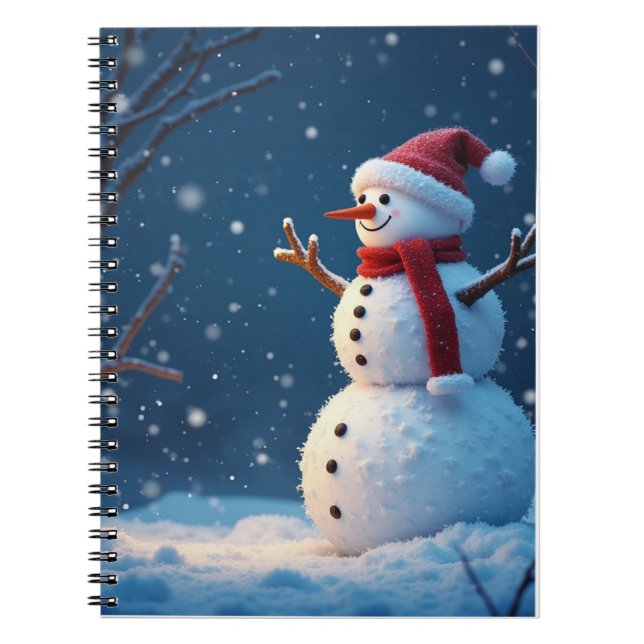 Caderno Espiral Um bonitinho bonitinho de neve e Natal (Frente)