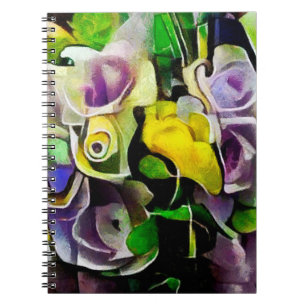 Caderno Espiral Um buquê de belas flores no estilo moderno