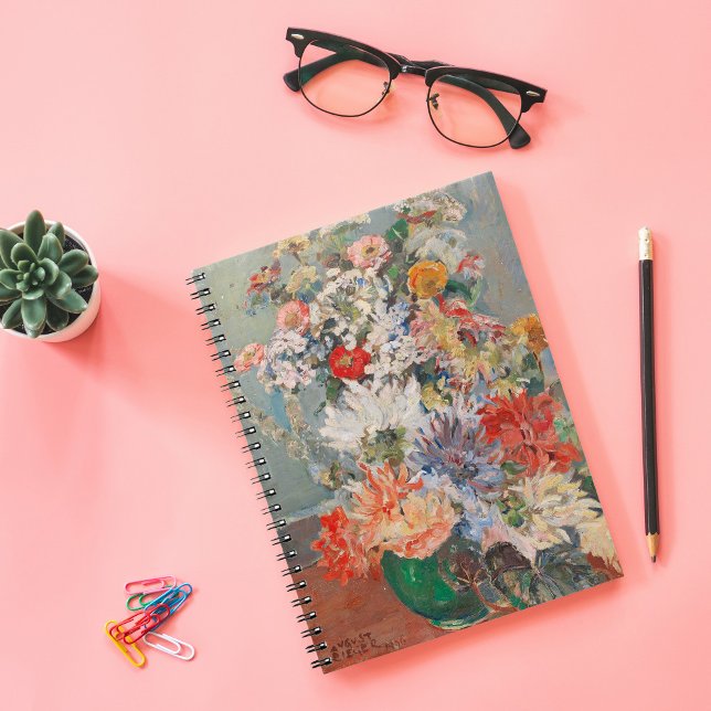 Caderno Espiral Um Buquê de Flores de Verão | August Rieger (Criador carregado)