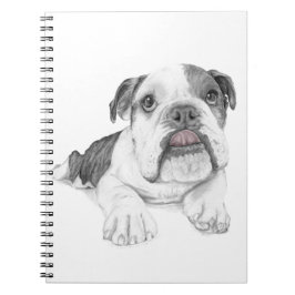 Caderno Espiral Um cachorrinho Bulldog Sassy
