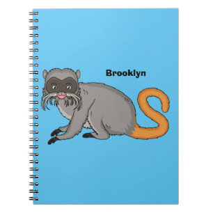 Caderno Espiral Um desenho animado do Imperador Bonito Tamarin 