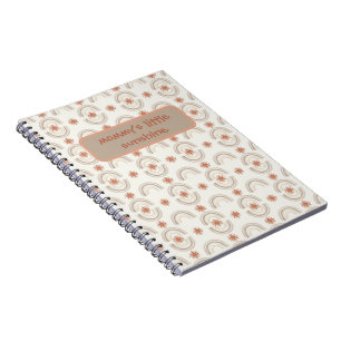 Caderno Espiral Um design de bebê suave e inspirado em boho