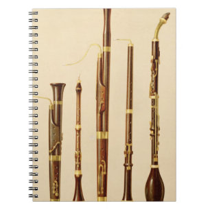 Caderno Espiral Um dulcian, um oboe, um fagote, um caccia de
