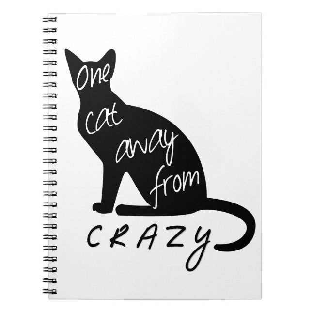 Caderno Espiral Um gato longe de LOUCO (Frente)