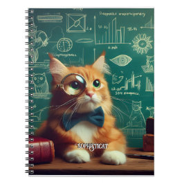 Caderno Espiral Um gato vestindo um monóculo II