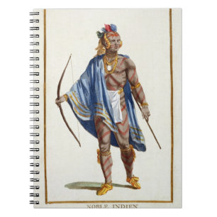 Caderno Espiral Um indiano nobre da nação de Ottawa, 1780 (colou