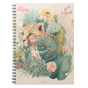 Caderno Espiral Um leopardo atrás do costume do mato