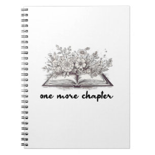 Caderno Espiral Um Livro Mais Um Capítulo Com Flores 