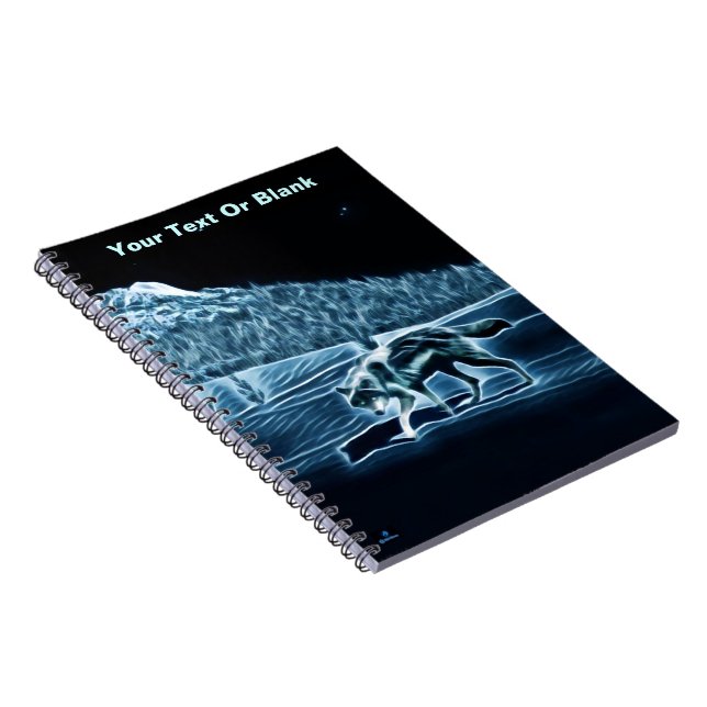 Caderno Espiral Um Lobo Na Neve (Lado Direito)