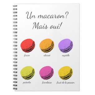 Caderno Espiral Um macarão? Mais oui!
