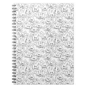 Caderno Espiral Um monte de Bunnies em branco - padrão perfeito.