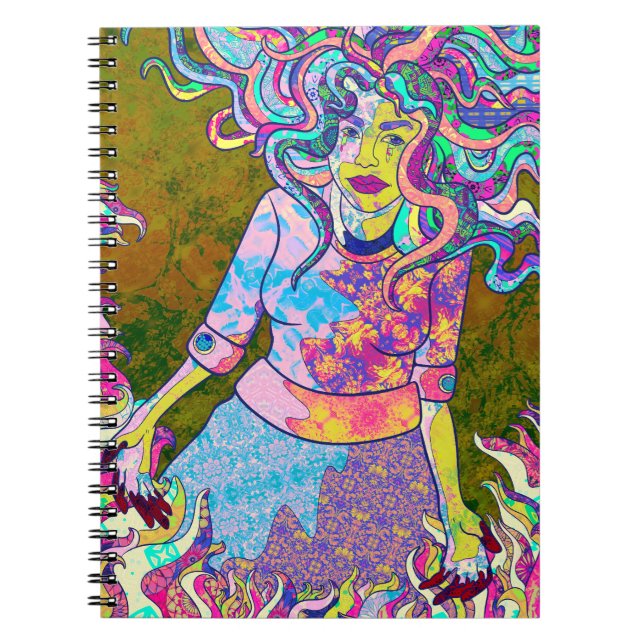 Caderno Espiral Um mundo de chamas (Frente)