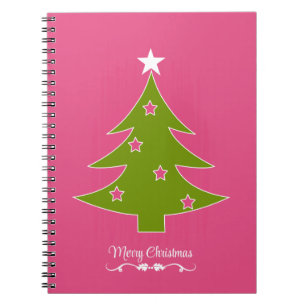 Caderno Espiral Um Natal cor-de-rosa