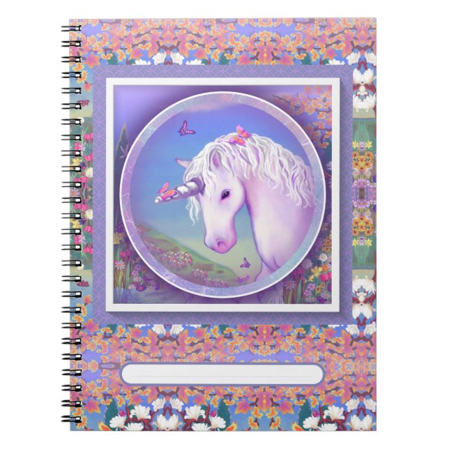 Caderno Espiral Um notebook de paraíso roxo (Frente)