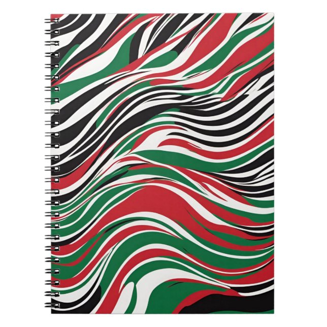 Caderno Espiral Um notebook Na moda com design abstrato em negrito (Frente)