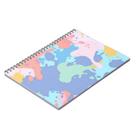 Caderno Espiral Um padrão confuso de manchas de tinta