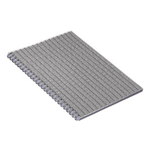 Caderno Espiral Um padrão geométrico branco e cinza preenche a ima