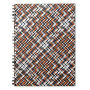 Caderno Espiral Um padrão inconstante de xadrez de tartan escocês.