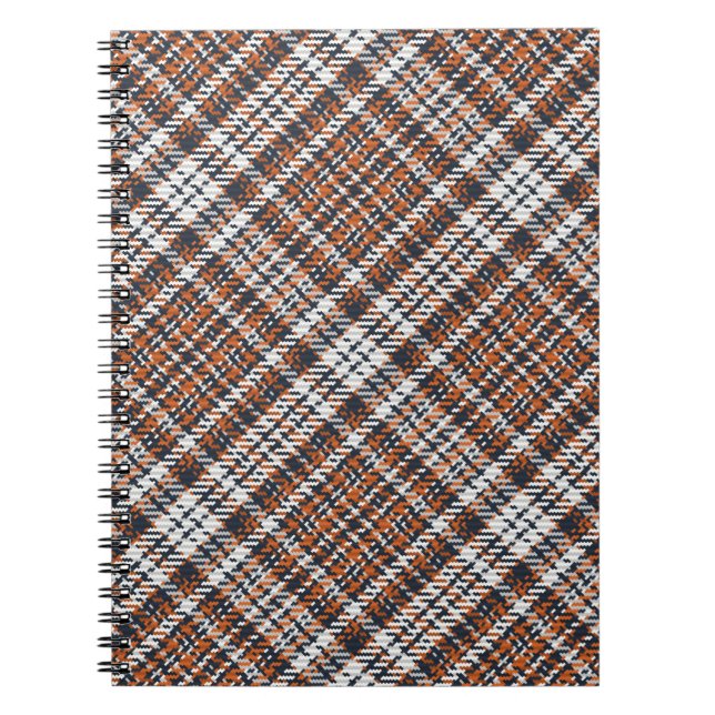Caderno Espiral Um padrão inconstante de xadrez de tartan escocês. (Frente)