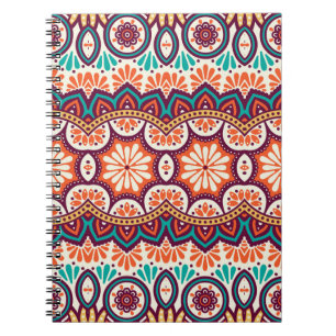 Caderno Espiral Um padrão perfeito. Elementos decorativos de vind