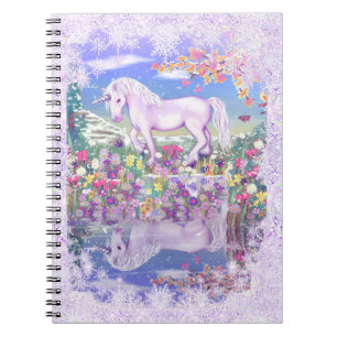 Caderno Espiral Um paraíso e neve roxos
