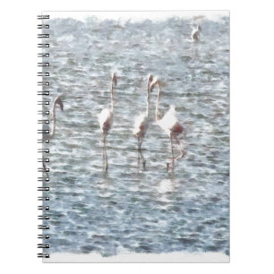 Caderno Espiral Um Pat Flamboant De Flamingos